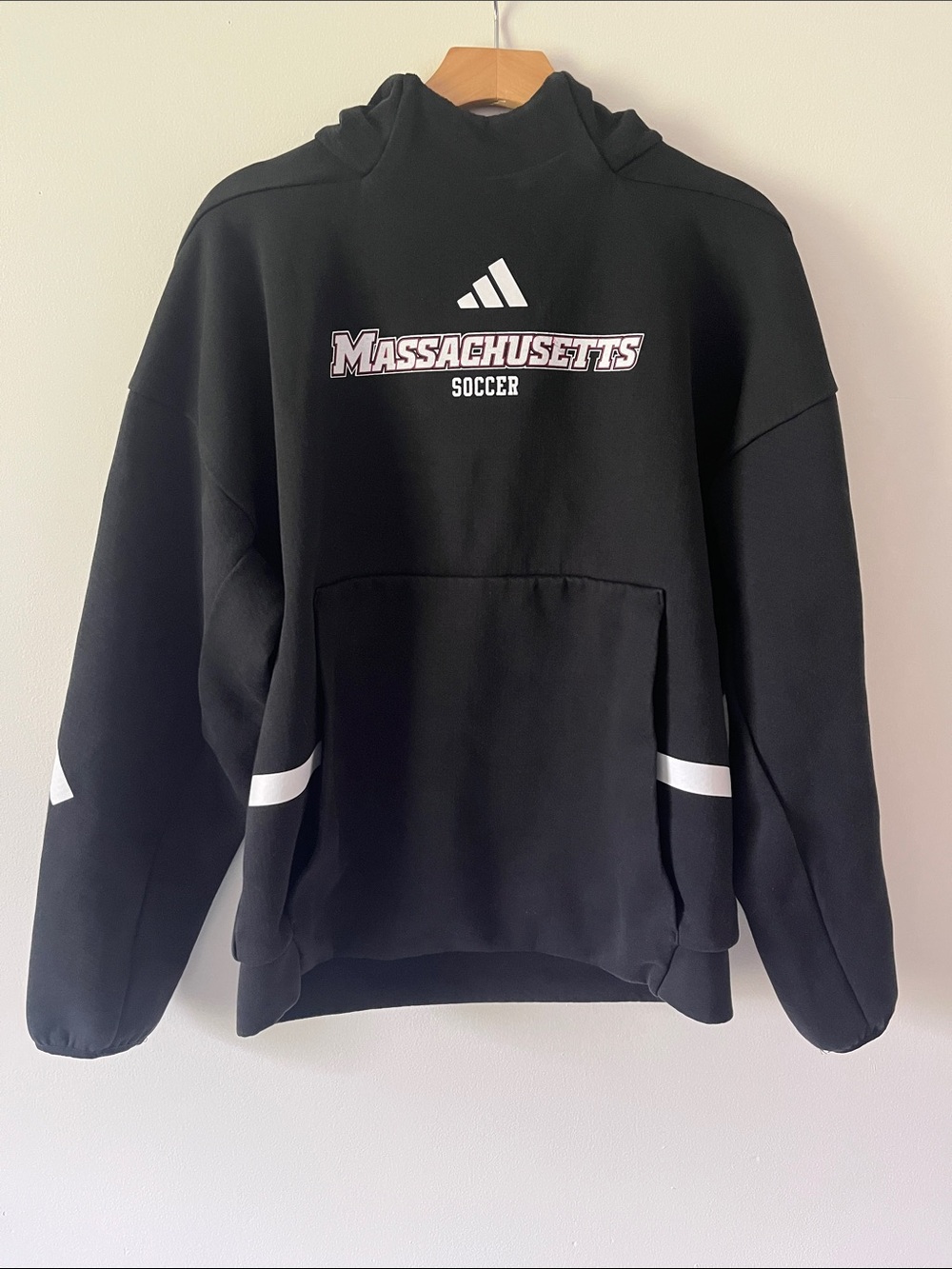 adidas Black Massachusetts Soccer Pullover Hoodie